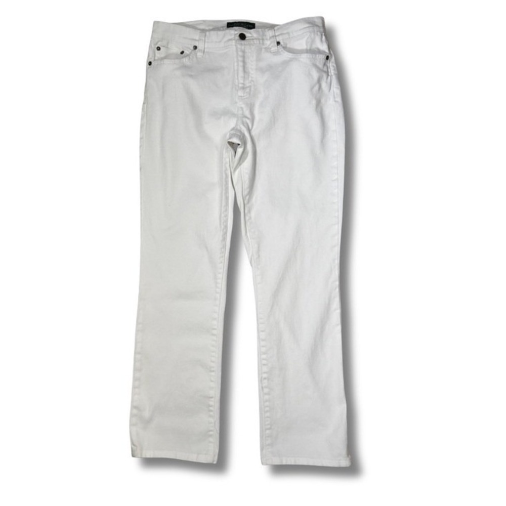 Lauren Ralph Lauren Womens Classic Straight Leg‎ White Denim Jeans Size 8